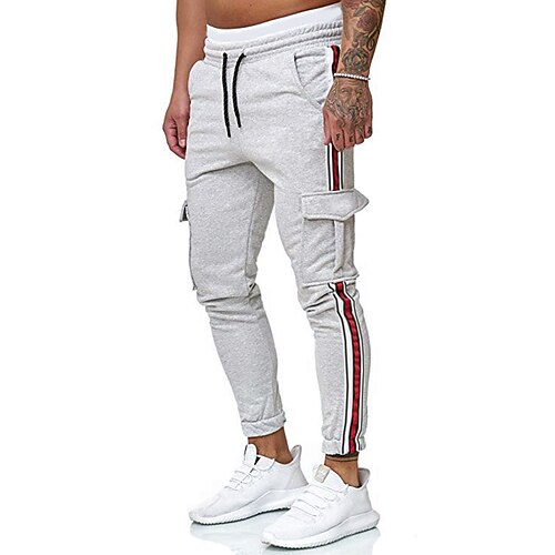 

Homens Calças Esportivas Corredor Calças Patchwork Com Cordão Cintura elástica Bloco de cor Conforto Respirável Casual Diário Feriado Esportes Moda Preto Verde Tropa