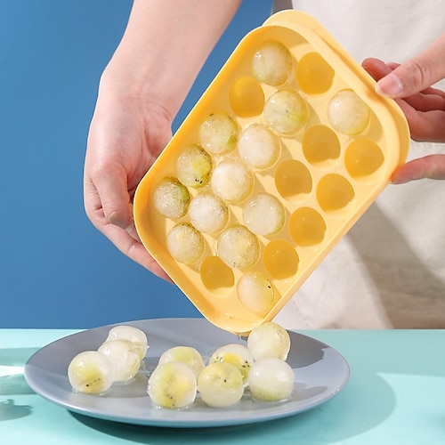 

Bac à glaçons congélateur rapide grande boîte réfrigérateur domestique boule de glace avec couvercle maison ronde sphérique moule à glaçons pour faire de la glace artif