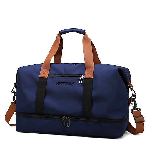  Men's Large-Capacity Travel Duffel Bag – Waterproof Oxford Cloth with Adjustable Shoulder Strap and Separate Shoe Compartment for Gym, Sports, and Weekend Trips