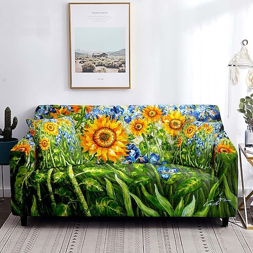 

Van Gogh-Sofabezug, Stretch-Schonbezüge, weicher, langlebiger Sofabezug, 1 Stück Spandex-Stoff, waschbarer Möbelschutz, passend für Sesselsitz/Loveseat/Sofa/XL-Sofa/L-förmiges Sofa