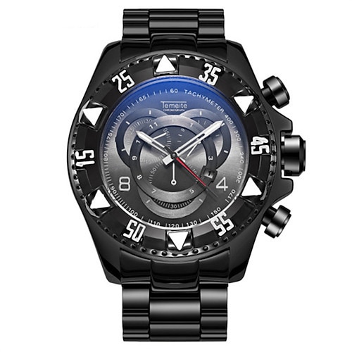 Temeite Golden Watch Men Luxury Brand Big Dial Gold Men Wristwatches  Waterproof Business Men Wrist Watch Relogio Masculino 2023 2024 - kr.359