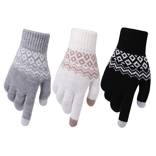 

Damen Handschuhe Täglich Outdoor Geometrie Handschuhe