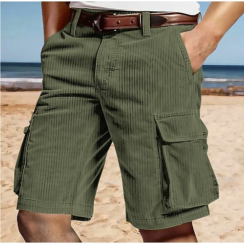 

Homme Short Cargo Short Short d'été Multi poche Plein Confort Vestimentaire Court Casual du quotidien Vacances Mode Design Noir Blanche