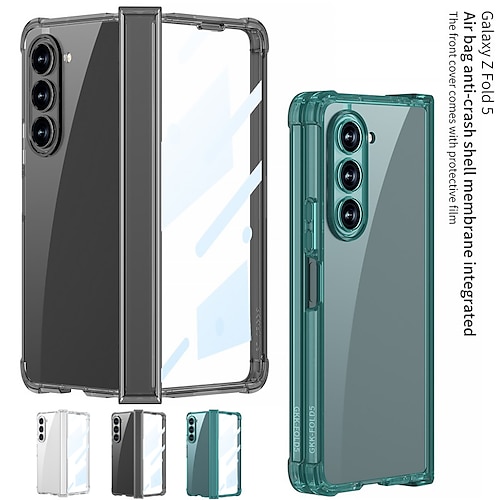 

téléphone Coque Pour Samsung Galaxy Z Fold 5 Coque Arriere et protecteur d'écran Transparente Protection complète du corps Transparente TPU PC