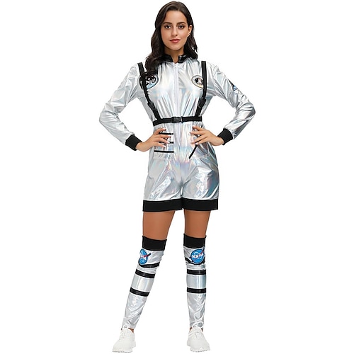 Astronaut Halloween Cosplay Costume Fancy Costume Carnival Costume Adults' Women's Halloween Carnival Masquerade Performance Party Easy Halloween Costumes Dress Up
