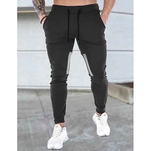 

Men's Athletic Pants Sweatpants Joggers Trousers Pocket Plain Comfort Breathable Outdoor Daily Going out Fashion Casual Black Light Grey