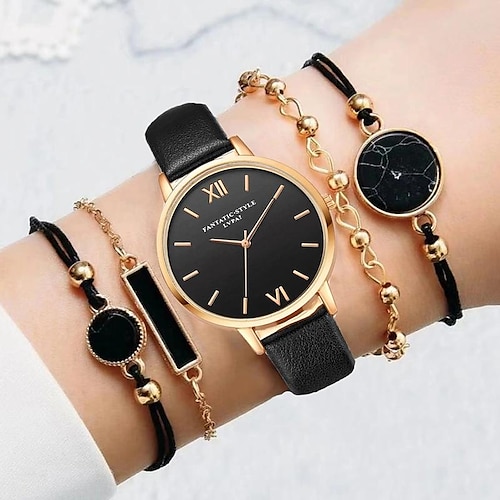 

Femme Montres à quartz Minimaliste Décontractée Horaire international Cuir PU Suivre