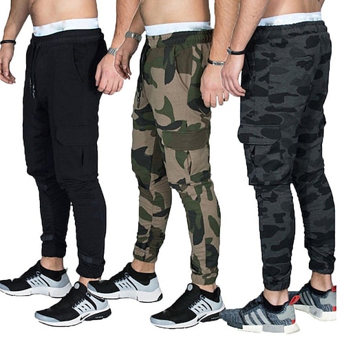 

Homme Joggings Pantalon Jogging Pantalon Poche Plein Camouflage Confort Respirable Extérieur du quotidien Sortie Mode Décontractées Noir Vert Véronèse