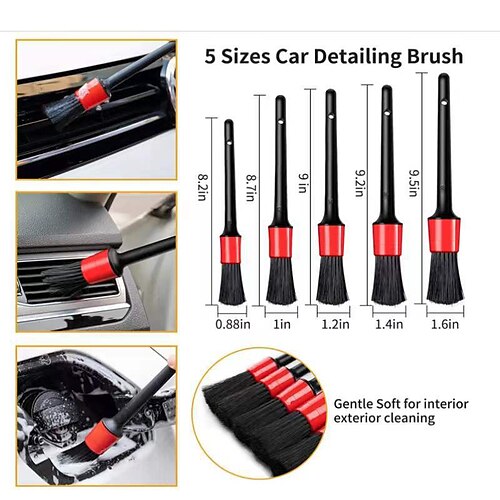 15PCS Car Detailing Brush Set Car Cleaning Kit for Wheels Engine Console  Dashboard Air Vent Leather(Detail Brushes Wheel Brush - China Car Detailing  Brushes Set, Car Clean Wash Brush