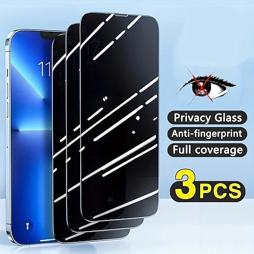 

3 pièces verre trempé de protection pour iphone 11 12 13 14 pro max 12 13 mini film pour iphone xr xs max x 7 8 plus protecteur d'écran