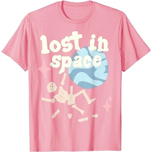 

Mujer Camiseta camisa de halloween Negro Rosa Azul Piscina Cráneos Letra Estampado Manga Corta Víspera de Todos los Santos Fin de semana Básico Escote Redondo lost in space Ajuste regular Pintura