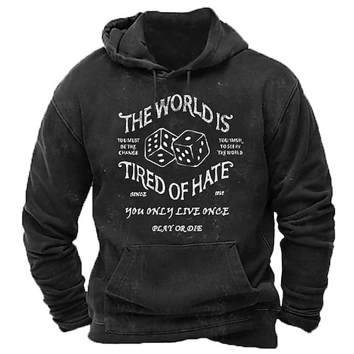 

Herren Hoodie Sweatshirt Kapuze Schwarz Mit Kapuze Buchstabe Grafik-Drucke Bedruckt Täglich Sport Strassenmode Designer Basic Frühling Herbst Bekleidung Kapuzenpullover Sweatshirts