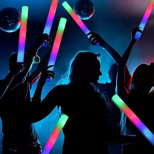 4pcs LED Foam Glow Sticks Light Up Your Party with 3 Flashing Modes! 2024 -  $14.49