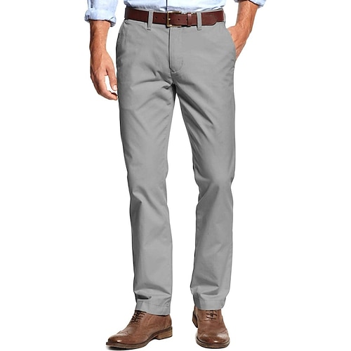 

Homme Pantalon Chino Pantalon chino Poche Plein Confort Respirable Extérieur du quotidien Sortie 100% Coton Mode Décontractées Noir Kaki