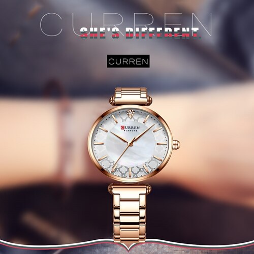 

Curren montres pour femmes minimaliste luxe élégant cadran mince analogique montre-bracelet à quartz en acier inoxydable femmes bracelet montres femme horloge 9072