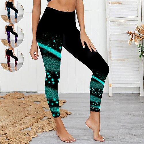 

Mujer Pantalones de yoga Mallas Leggings de Yoga Control de barriga Levantamiento de tope Secado rápido Yoga Aptitud física Entrenamiento de gimnasio Calzas Cortas Graphic Violeta Violeta Amarillo