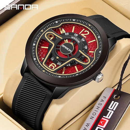 

SANDA Men Digital Watch Creative Fashion Casual Wristwatch Waterproof Decoration Silicone Watch