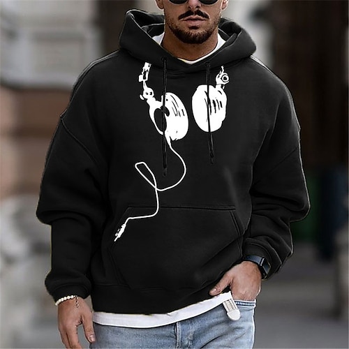 

Herren Hoodie Sweatshirt Kapuze Schwarz Weiß Gelb Rote Marineblau Mit Kapuze Grafik-Drucke Bedruckt Täglich Sport Strassenmode Designer Basic Frühling Herbst Bekleidung Headset Kapuzenpullover