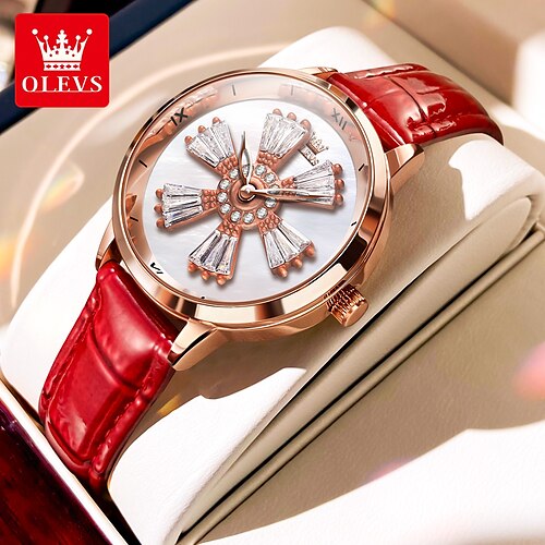 

OLEVS Mujer Relojes de cuarzo Creativo Moda Reloj Casual Negocios IMPERMEABLE Decoración Piel Reloj