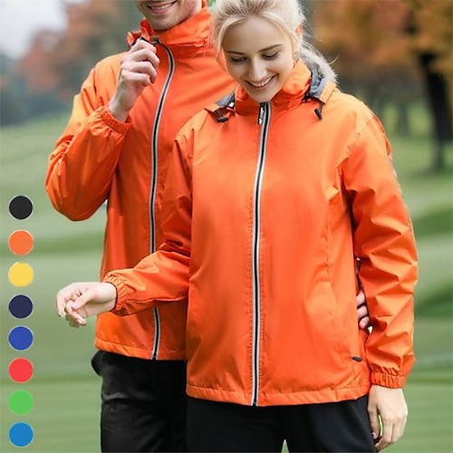 

Men's Women's Golf Jacket Thermal Warm Breathable Lightweight Long Sleeve Golf Apparel Golf Clothes Full Zip Solid Color Spring Autumn Tennis Golf Pickleball