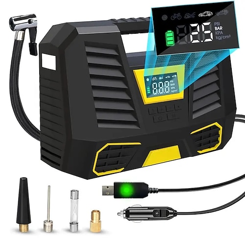 Air Compressor with Digital Display Car Air Pump 150 PSI Wired Pump 12V for  Tire