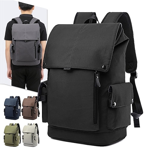 

Hombre Mujer mochila Mochila Escolar mochila Escuela Viaje Color sólido Poliéster Ajustable Gran Capacidad Impermeable Cremallera Negro Verde Trébol Azul Oscuro