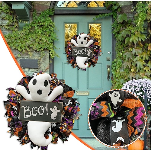 

Décoration de poupée fantôme de guirlande d'Halloween, décoration de porte d'entrée d'Halloween de guirlande