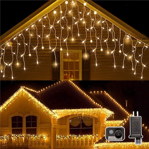 

Luzes de corda de led dc31v atualizadas 10m 400led 5m 216led conectáveis luzes de férias de corda de fada penduradas para festa de casamento quintal decoração de jardim iluminação ue us au uk plug