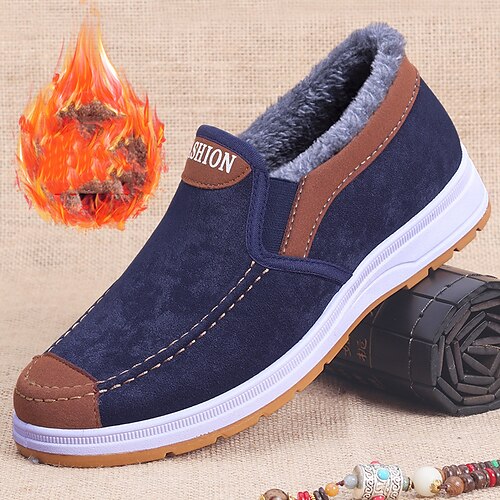 

Men's Loafers Slip-Ons Comfort Shoes Casual Outdoor Daily Cloth Breathable Comfortable Slip Resistant HJ-blue Ferrari-grey HJ-grey Color Block Fall Winter