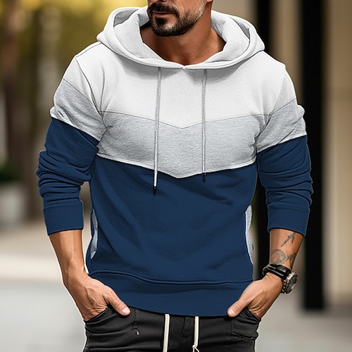 

Hombre Sudadera Blanco Verde Ejército Rojo Naranja Con Capucha Bloque de color Retazos Deporte Diario Festivos Ropa de calle Fresco Casual Primavera Otoño Ropa Sudaderas con capucha Sudaderas