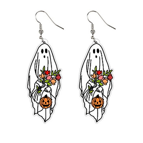 

Mujer Pendientes Especial Víspera de Todos los Santos Floral Arete