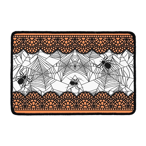 

Tapis de salle de bain de cuisine squelette d'araignée halloween, tapis de sol de salle de bain absorbant antidérapant à séchage rapide, tapis de bain en caoutchouc, tapis de douche