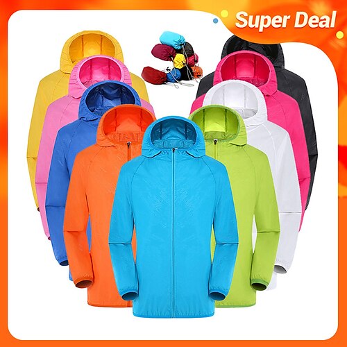 

giacca antipioggia da uomo giacca a vento upf 50 protezione solare uv zip up felpa con cappuccio manica lunga pesca corsa giacca da trekking estate outdoor packable quick dry capispalla giacca top