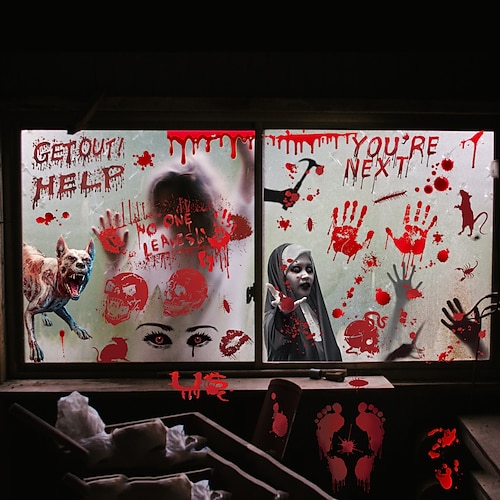 

autocollant de fenêtre d'Halloween, autocollant de décoration intérieure