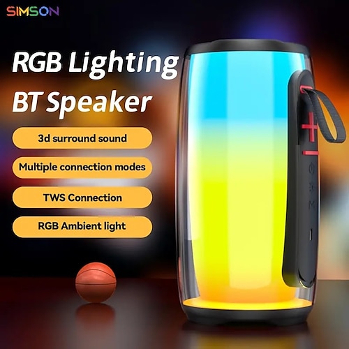 

Portable computer bluetooth speakers Pulse6 360 degrees glaring stereo surround sound wireless bluetooth speaker is suitable for outdoor lighting and home entertainment