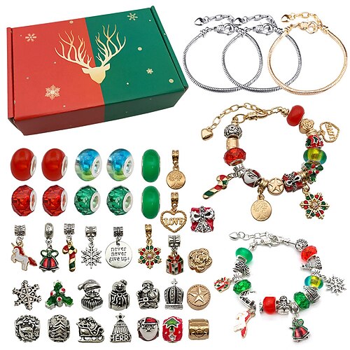 

calendário do advento 2023 jóias calendário do advento diy pulseira kit anéis brincos calendário de jóias calendário de natal presentes de natal para mulheres meninas crianças