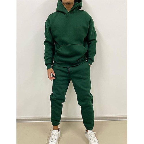 

Hombre Sudadera Tracksuit Negro Azul Piscina Verde Oscuro Con Capucha Plano 2 Piezas Deporte Diario Festivos Ropa de calle Fresco Casual Primavera Otoño Ropa Sudaderas con capucha Sudaderas