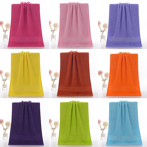 

100% Cotton Towel Soft and Absorbent Plain Color All Cotton Adult Facial Towel Advertising Gift Labor Protection and Welfare Gift