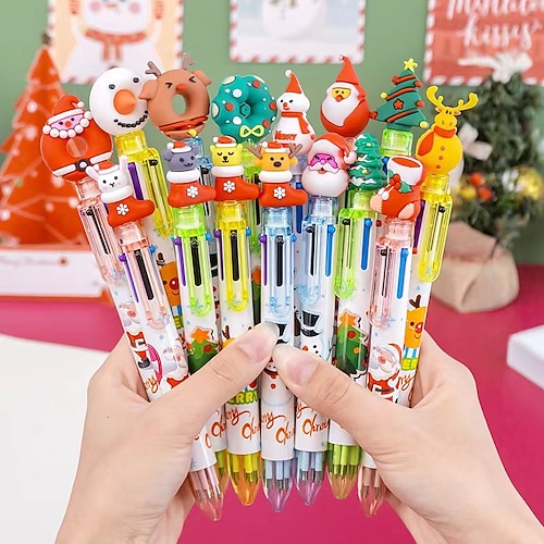 1pc Christmas Gift Ballpoint Pen For Students Children, Colorful