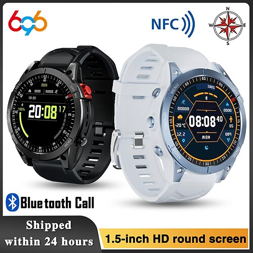 

696 JS7Finex Reloj inteligente 1.5 pulgada Smartwatch Reloj elegante Bluetooth Podómetro Recordatorio de Llamadas Seguimiento del Sueño Compatible con Android iOS Hombre Llamadas con Manos Libres