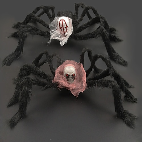 

halloween décoration araignée simulation crâne tête de fantôme en peluche araignée mise en page du site accessoires noir araignée jouets halloween décoration araignée ghost day terror halloween