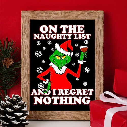 

Natal grinch arte da parede impressões em tela e cartazes fotos pintura decorativa em tecido para sala de estar fotos sem moldura