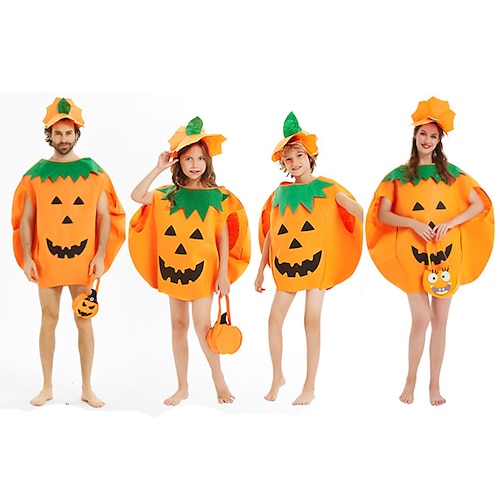 

Cosplay Disfraces familiares de grupo de Halloween Todo Cosplay de película Disfraz divertido Naranja Leotardo / Pijama Mono Sombrero Víspera de Todos los Santos Carnaval Mascarada Poliéster