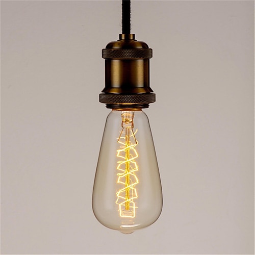 

lâmpada retrô edison e27 220v 40w lâmpada filamento st64 vintage ampola lâmpada espiral incandescente