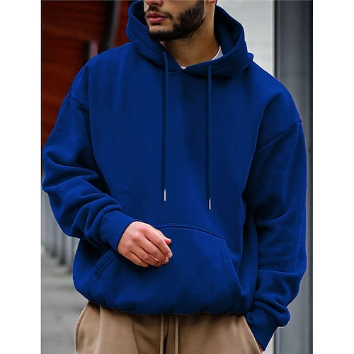 

Men's Hoodie Black Red Blue Gray Hooded Plain Sports Outdoor Daily Holiday Streetwear Cool Casual Spring Fall Clothing Apparel Hoodies Sweatshirts