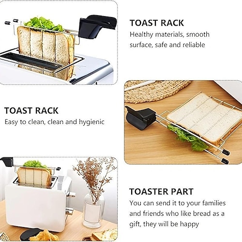 LZLXXLZL Toaster Sandwich Cage, Sandwich Cage for 2-Slice Toaster, Classic Toaster Sandwich Clip Toaster Accessories Kitchen Utensils