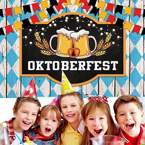 

Oktoberfest-Wandkunst auf Leinwand, übergroße Drucke und Poster, bayerische Straßenlandschaft, Schilderbilder, dekorative Stoffmalerei für Festival-Hintergrund, Urlaub, Partyzubehör, Raumdekoration,