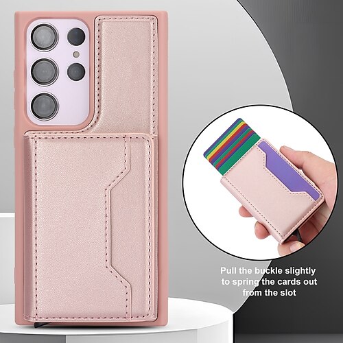 

téléphone Coque Pour Samsung Galaxy S23 Ultra Plus S22 Plus Ultra A54 A34 A14 Coque Arriere Détachable Antivol Avec porte-cartes Rétro TPU faux cuir