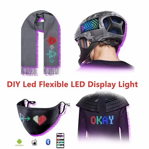 

halloween píxeles puntos color rgb pantalla led flexible aplicación bluetooth control iluminar equipo de dj decoración diy tela sombreros bolsas insertar diy pantalla led flexible hojas de