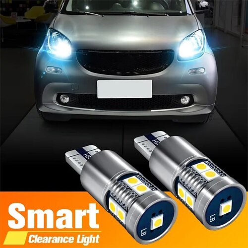 

10 Uds. Luz de liquidación led bombilla de estacionamiento w5w t10 194 2825 canbus para smart fortwo mk1 450 mk2 451 mk3 453 forfour mk1 454 452